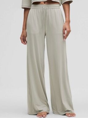 Lululemon Modal High-Rise Wide-Leg Lounge Pant Jade Grey Size 6